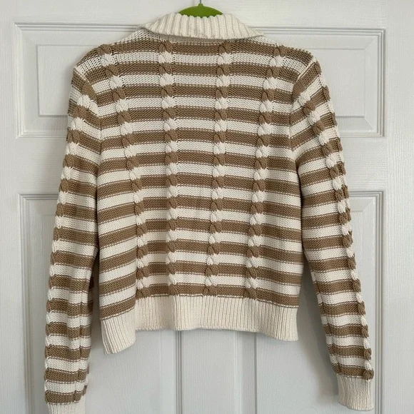 Ann Taylor Striped Cable Sweater - size L & NWT - Picture 9 of 9
